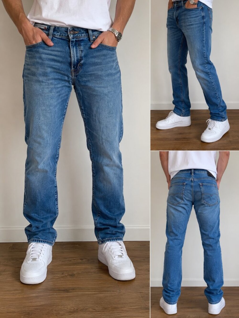 Vintage Tommy Hilfiger Men's Stretch Premium Denim Fit Straight Jeans Size 29x30